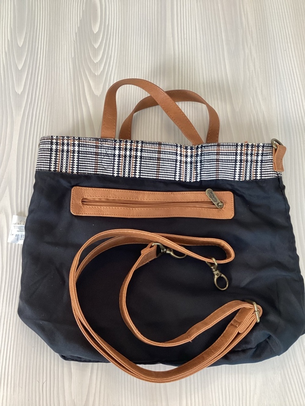 Thirty-One Plaid About You Handbag Preppy Slouch Detachable Shoulder Strap - Picture 8 of 12